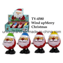 Plastic Wind up Merry Christmas Toy